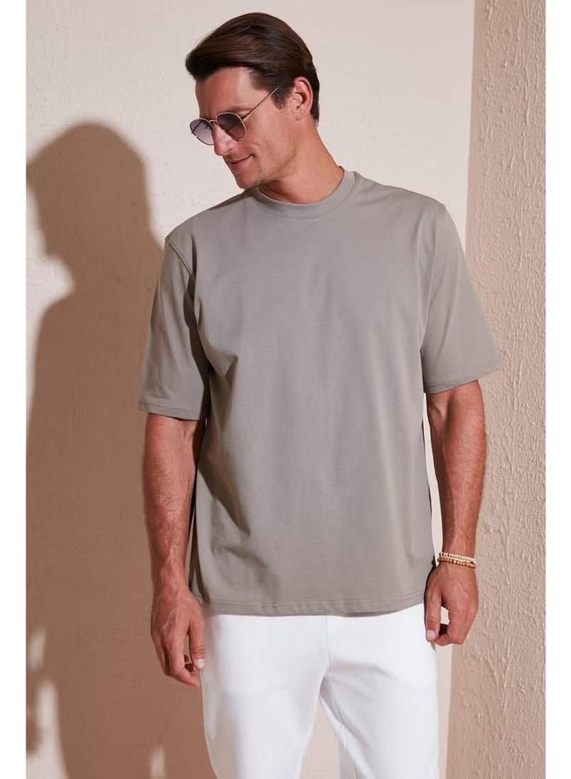 Buratti Cotton Oversize Crew Neck Basic T Shirt Men's T Shirt 5902365 - Image 1